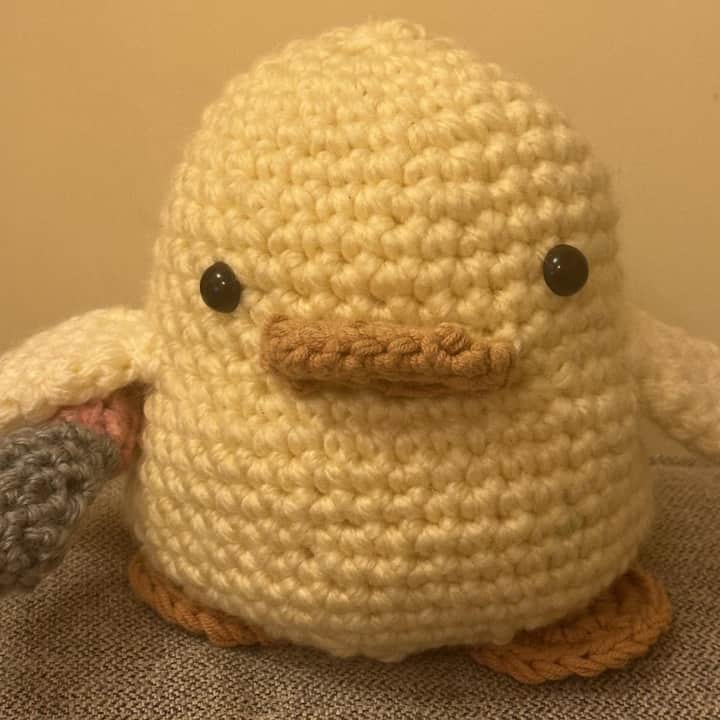 Crochet duck plushie — Phone photo
